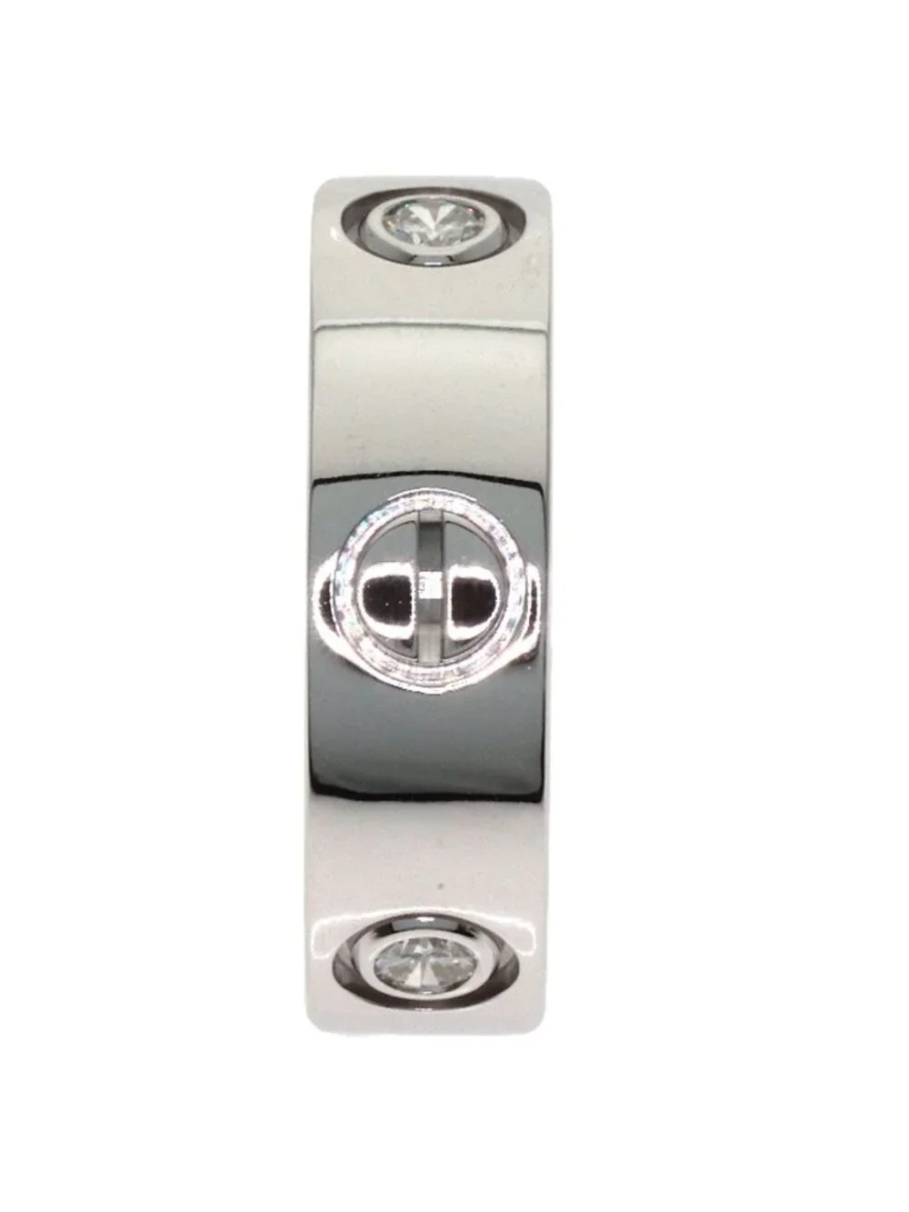 Cartier Love Ring Half Diamond 49 18k White Gold